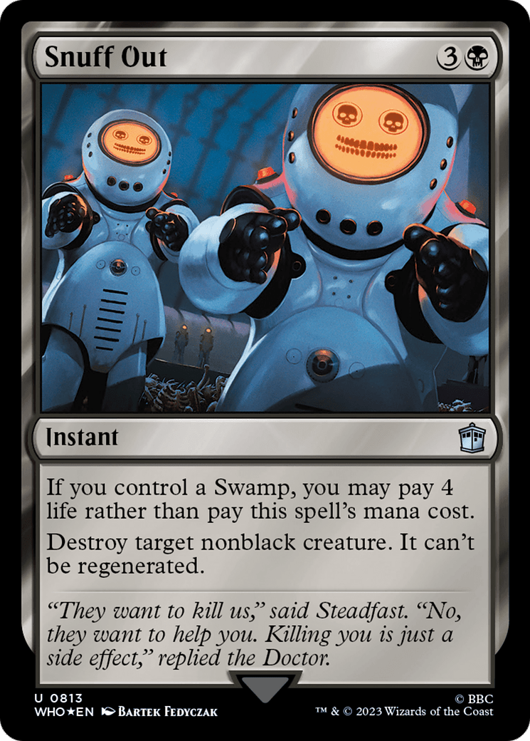Snuff Out (Surge Foil) [Doctor Who] MTG Single Magic: The Gathering  | Multizone: Comics And Games