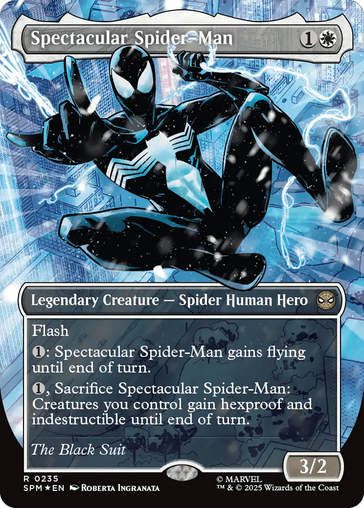 Spectacular Spider-Man (0235) (Borderless) (Textured Foil) [Marvel's Spider-Man] MTG Single Magic: The Gathering  | Multizone: Comics And Games