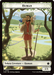 Copy // Human Double-Sided Token [Foundations Tokens] MTG Single Magic: The Gathering  | Multizone: Comics And Games