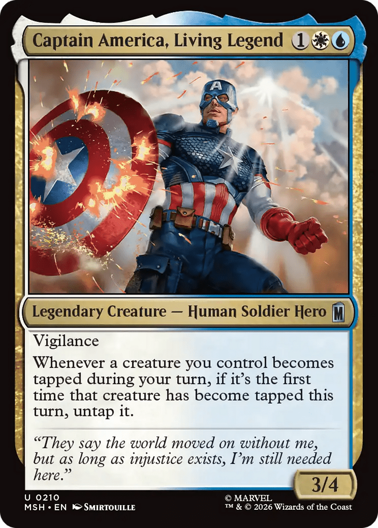 Captain America, Living Legend [Marvel Super Heroes] MTG Single Magic: The Gathering  | Multizone: Comics And Games