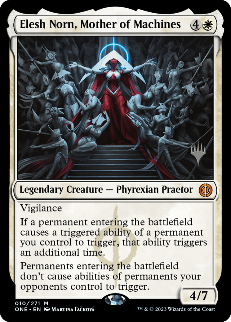 Elesh Norn, Mother of Machines (Promo Pack) [Phyrexia: All Will Be One Promos] MTG Single Magic: The Gathering  | Multizone: Comics And Games