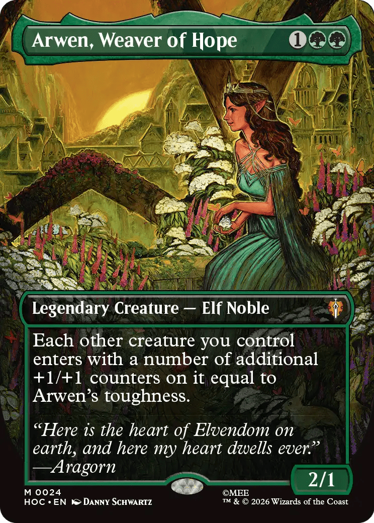 Arwen, Weaver of Hope (Borderless) [The Hobbit: Eternal-Legal] MTG Single Magic: The Gathering  | Multizone: Comics And Games