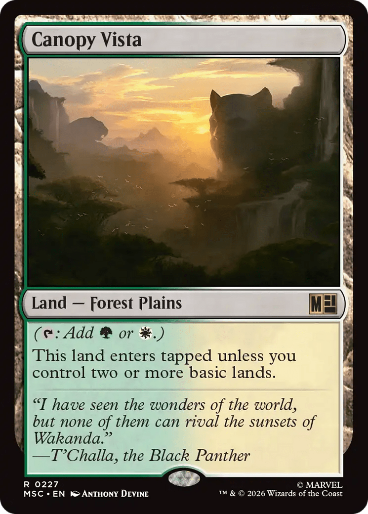 Canopy Vista (Surge Foil) [Marvel Super Heroes Commander] MTG Single Magic: The Gathering  | Multizone: Comics And Games