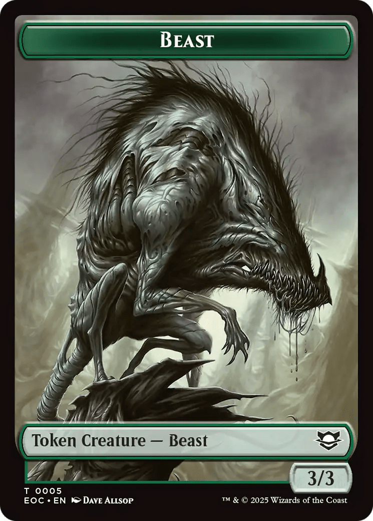 Clue // Beast (0005) Double-Sided Token [Edge of Eternities Commander Tokens] MTG Single Magic: The Gathering  | Multizone: Comics And Games