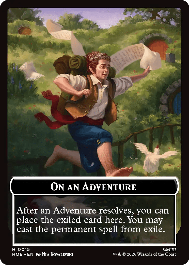 Human Soldier // On An Adventure Double-Sided Token [The Hobbit Tokens] MTG Single Magic: The Gathering  | Multizone: Comics And Games