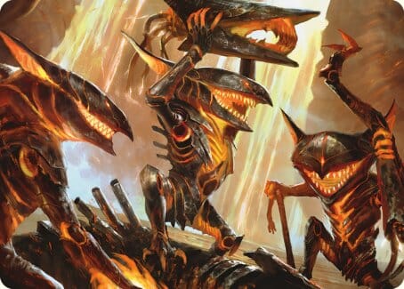 Gleeful Demolition Art Card [Phyrexia: All Will Be One Art Series] MTG Single Magic: The Gathering  | Multizone: Comics And Games