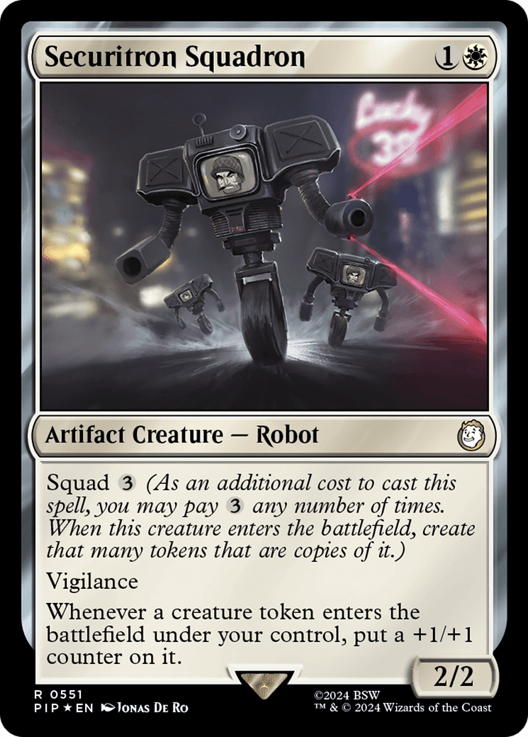 Securitron Squadron (Surge Foil) [Fallout] MTG Single Magic: The Gathering  | Multizone: Comics And Games