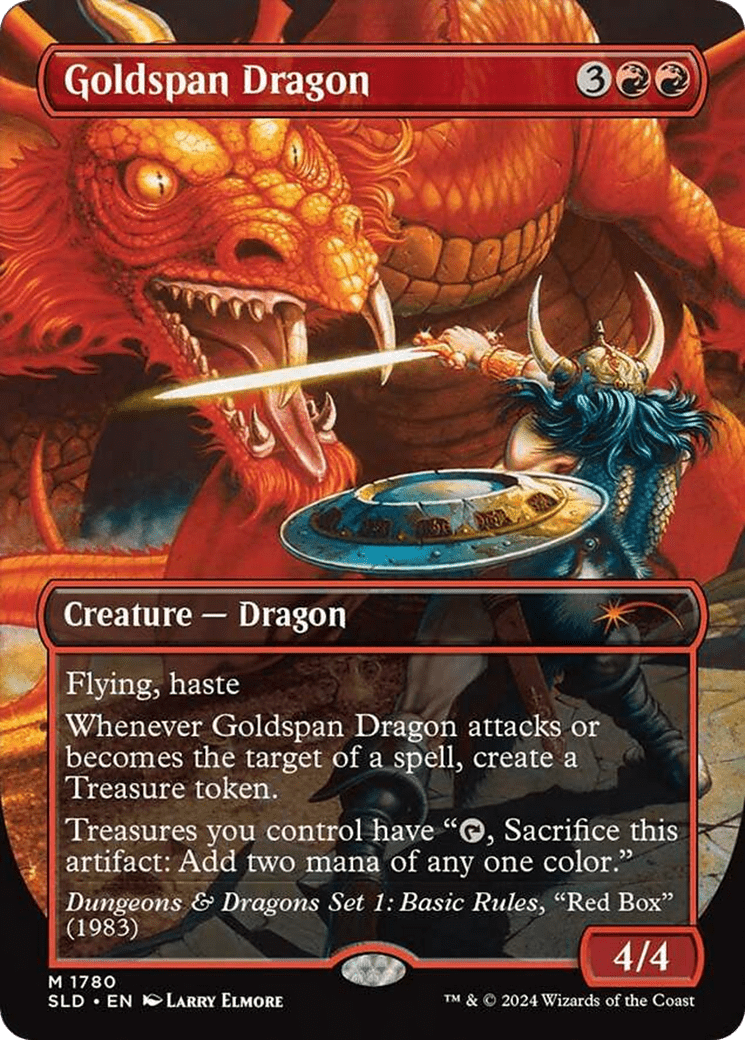 Goldspan Dragon (Rainbow Foil) [Secret Lair Drop Series] MTG Single Magic: The Gathering  | Multizone: Comics And Games