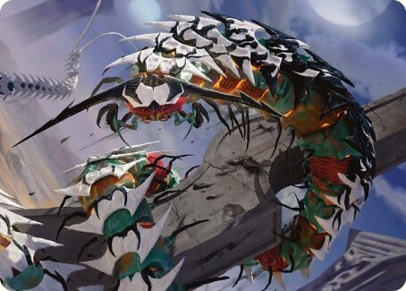 Atraxa's Skitterfang Art Card [Phyrexia: All Will Be One Art Series] MTG Single Magic: The Gathering  | Multizone: Comics And Games