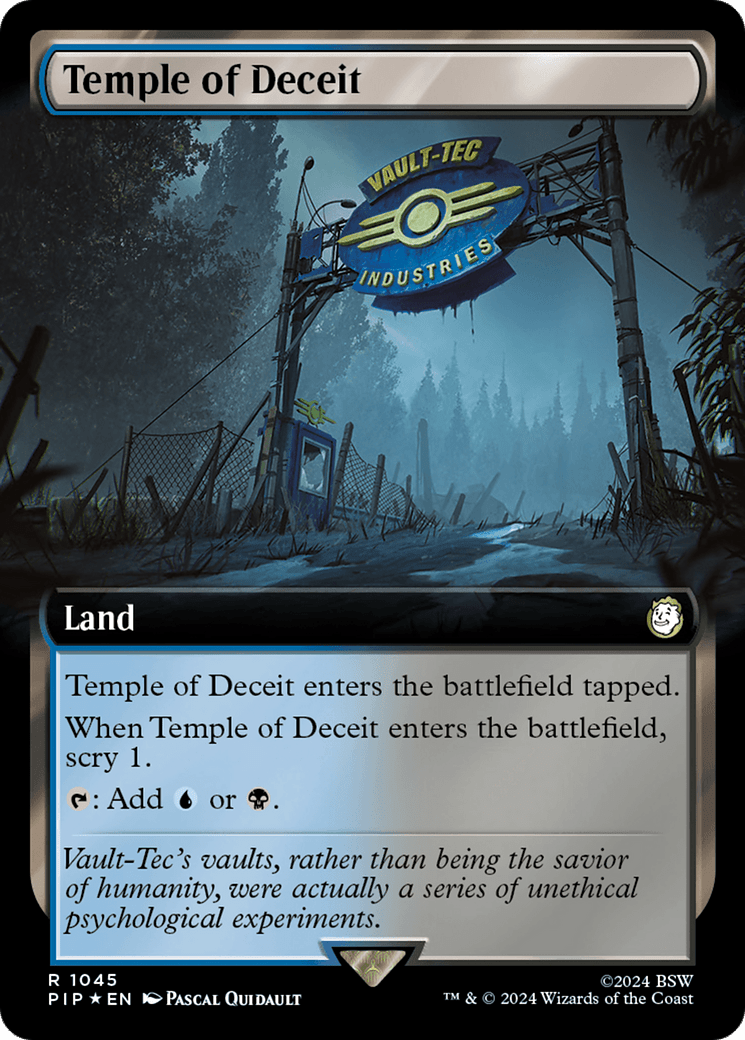 Temple of Deceit (Extended Art) (Surge Foil) [Fallout] MTG Single Magic: The Gathering  | Multizone: Comics And Games