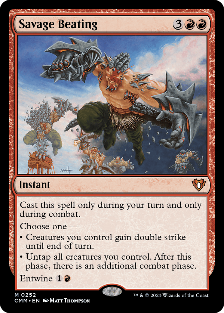 Savage Beating [Commander Masters] MTG Single Magic: The Gathering  | Multizone: Comics And Games