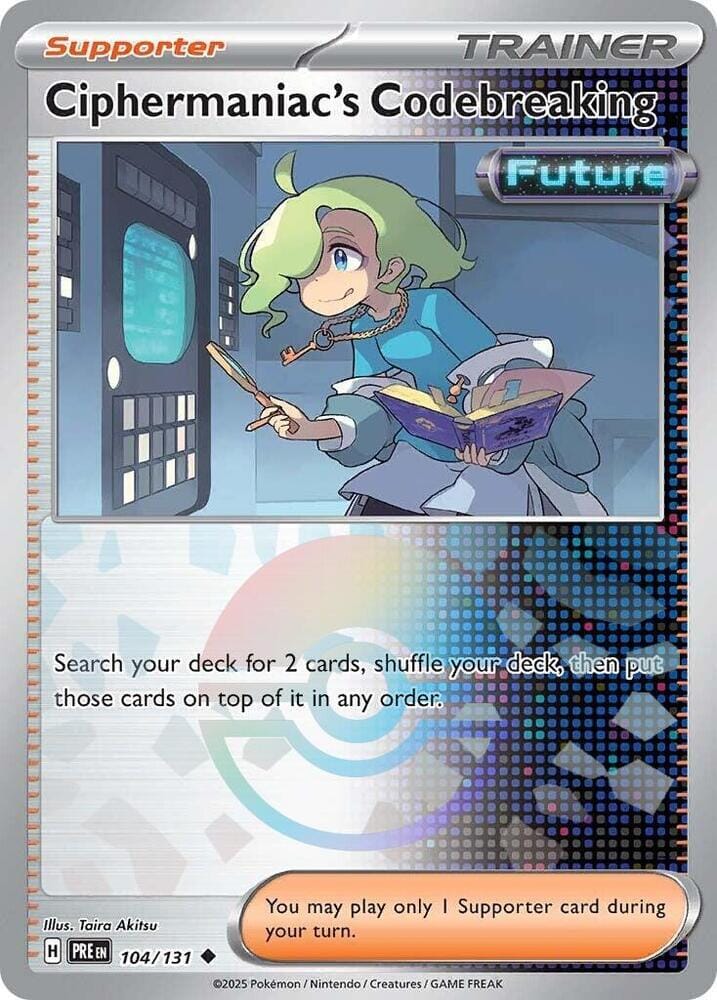 Ciphermaniac's Codebreaking (104/131) (Poke Ball Pattern) [Scarlet & Violet: Prismatic Evolutions] Pokemon Single Pokémon  | Multizone: Comics And Games