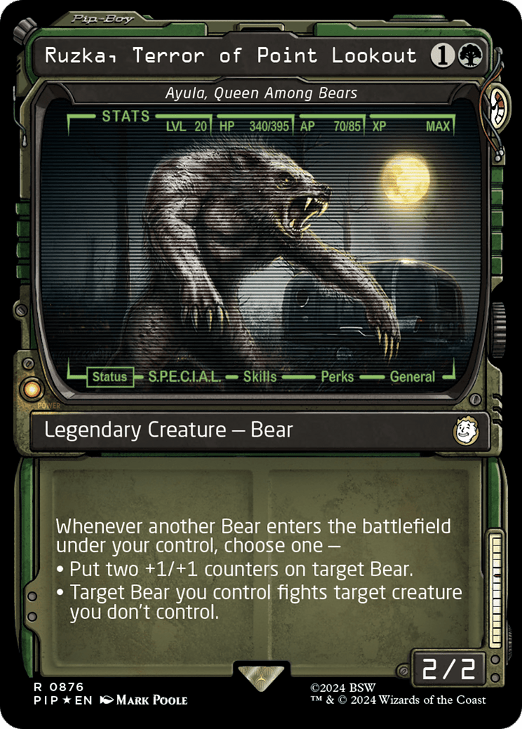 Ruzka, Terror of Point Lookout - Ayula, Queen Among Bears (Showcase) (Surge Foil) [Fallout] MTG Single Magic: The Gathering  | Multizone: Comics And Games