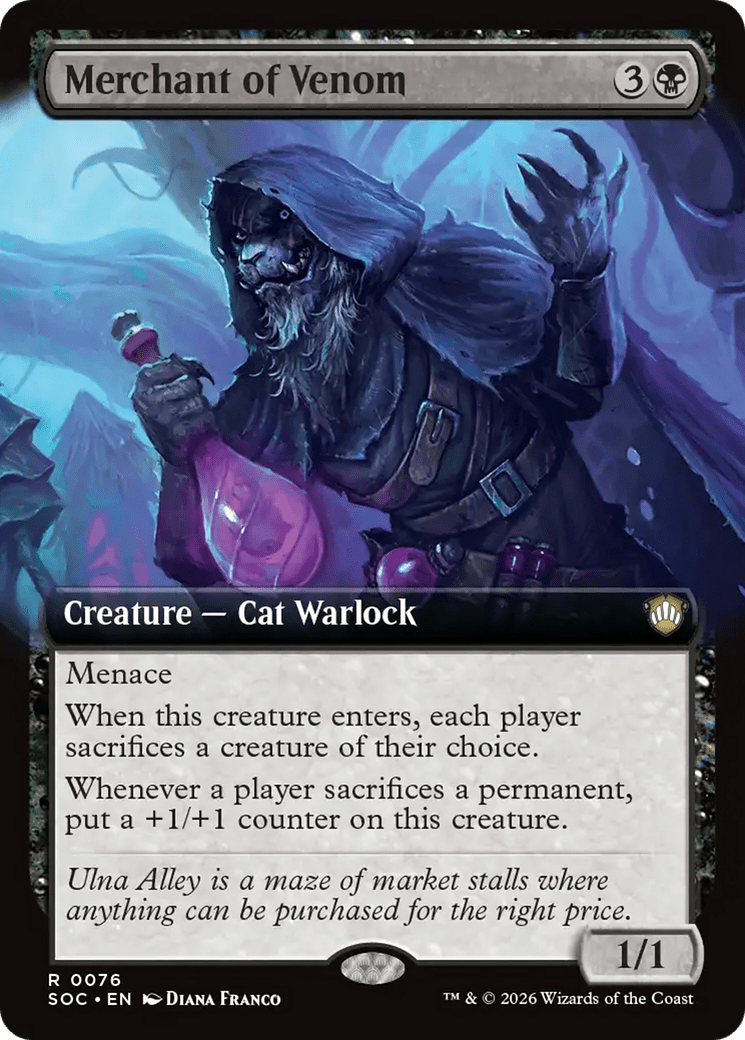 Merchant of Venom (Extended Art) [Secrets of Strixhaven Commander] MTG Single Magic: The Gathering  | Multizone: Comics And Games