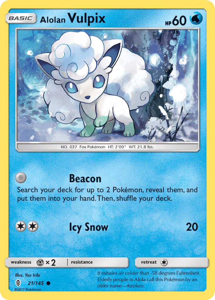 Alolan Vulpix (21/145) [Sun & Moon: Guardians Rising] Pokemon Single Pokémon  | Multizone: Comics And Games