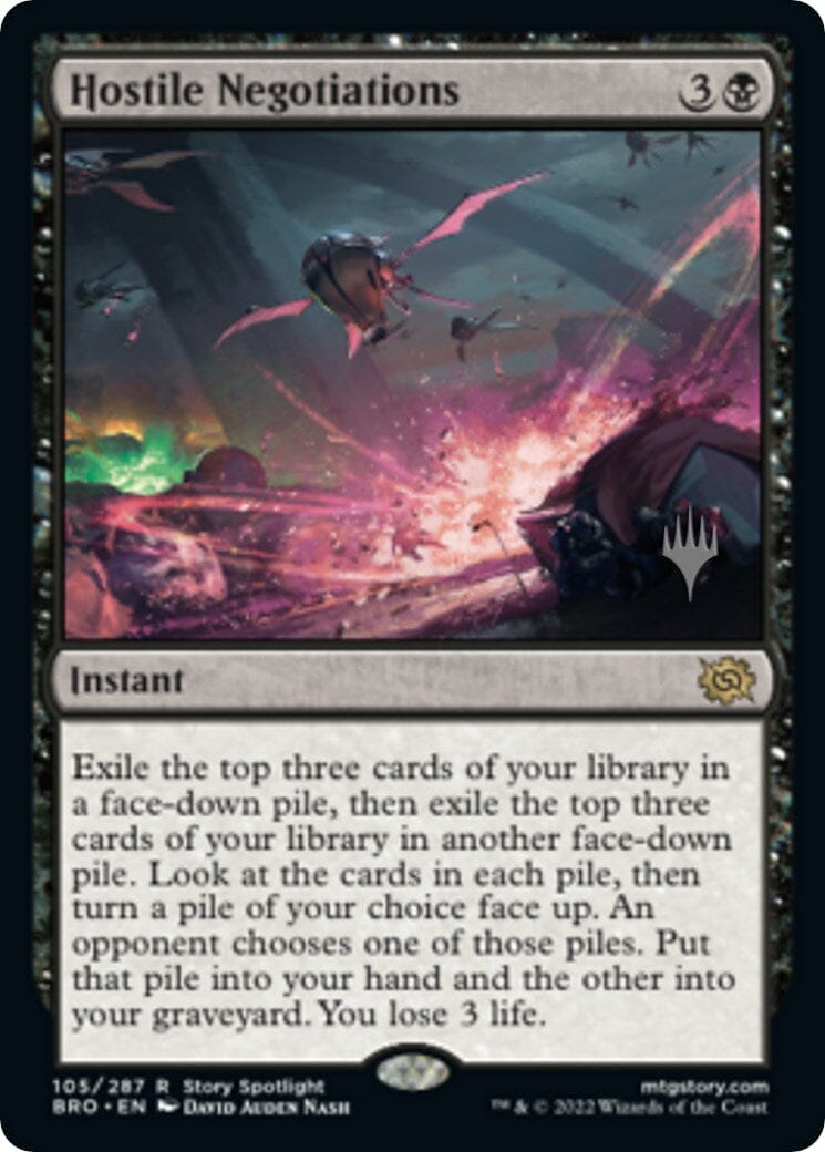 Hostile Negotiations (Promo Pack) [The Brothers' War Promos] MTG Single Magic: The Gathering  | Multizone: Comics And Games