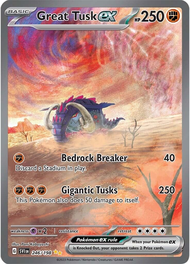 Great Tusk ex (246/198) [Scarlet & Violet: Base Set] Pokemon Single Pokémon  | Multizone: Comics And Games