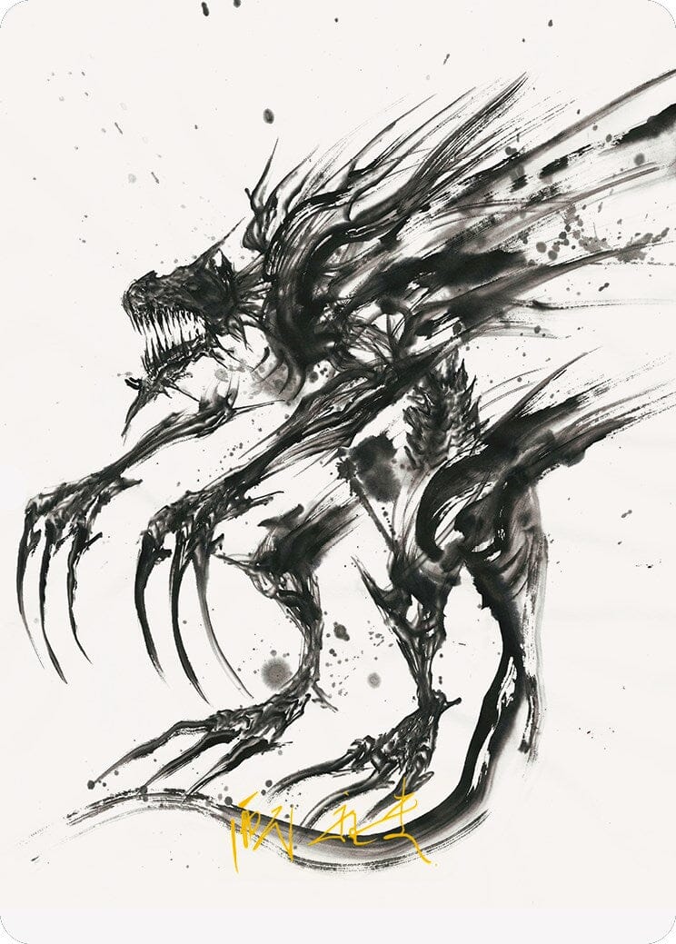 Phyrexian Obliterator Art Card (Gold-Stamped Signature) [Phyrexia: All Will Be One Art Series] MTG Single Magic: The Gathering  | Multizone: Comics And Games