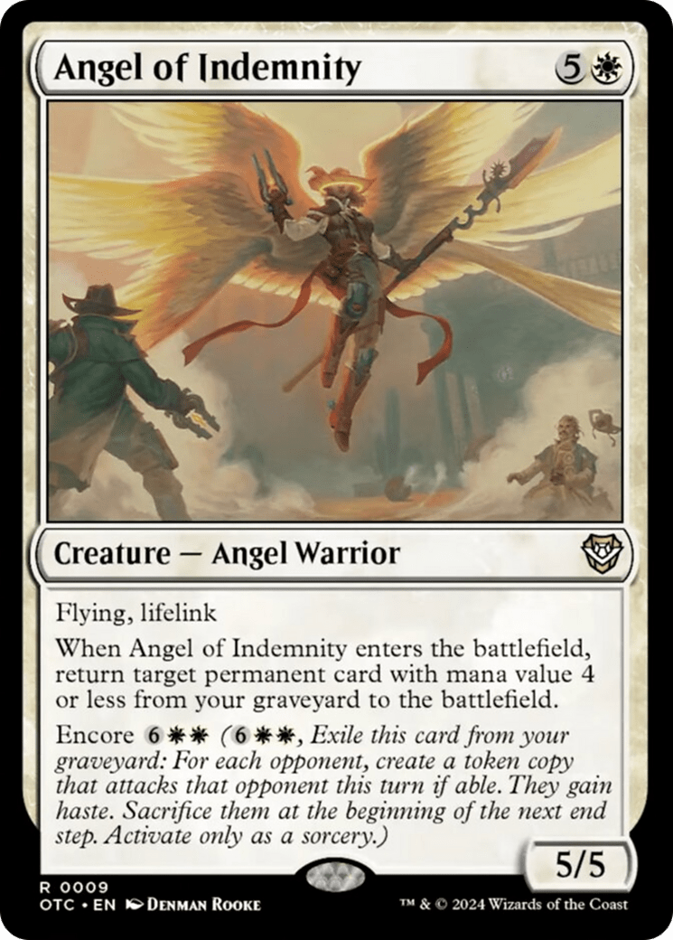 Angel of Indemnity [Outlaws of Thunder Junction Commander] MTG Single Magic: The Gathering  | Multizone: Comics And Games