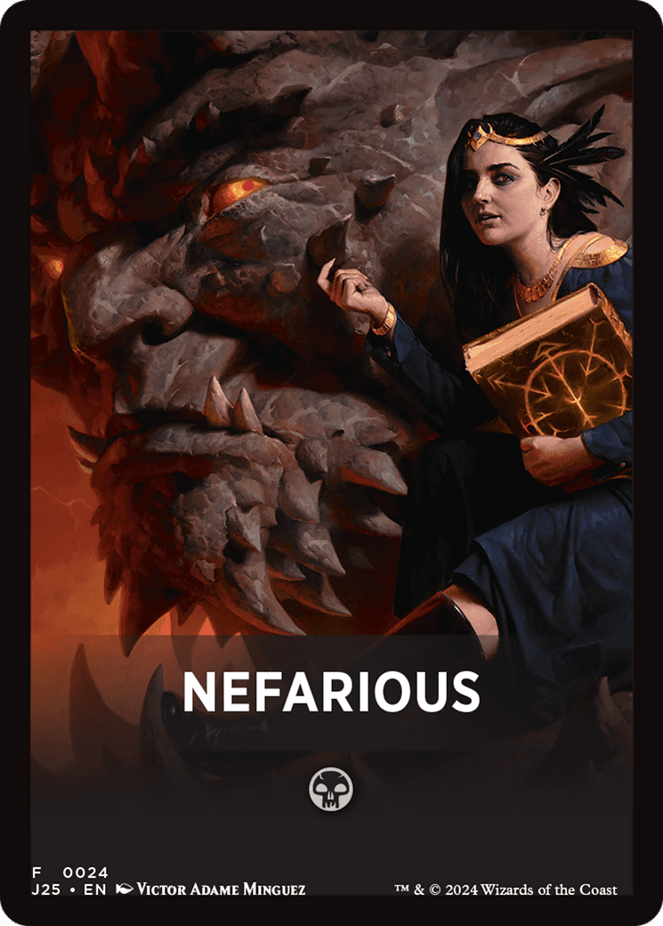Nefarious Theme Card [Foundations Jumpstart Front Cards] MTG Single Magic: The Gathering  | Multizone: Comics And Games