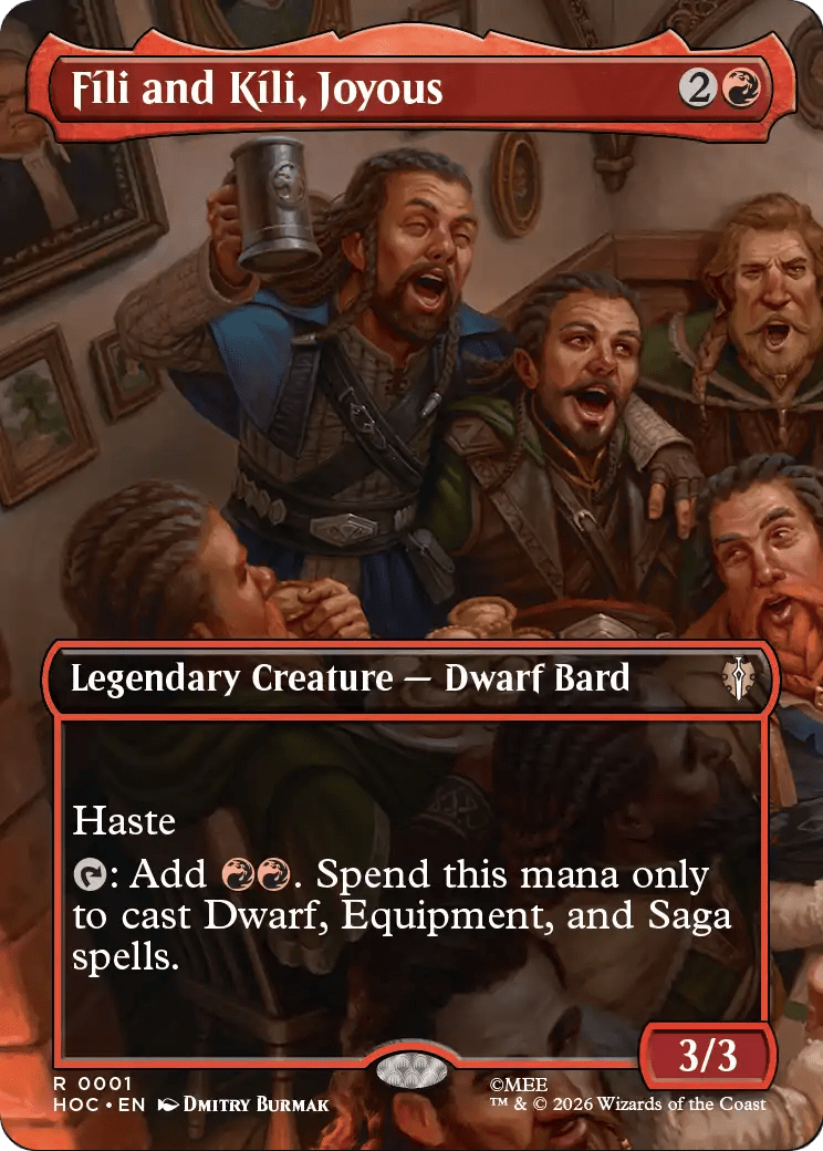 Fili and Kili, Joyous (Borderless) [The Hobbit: Eternal-Legal] MTG Single Magic: The Gathering  | Multizone: Comics And Games