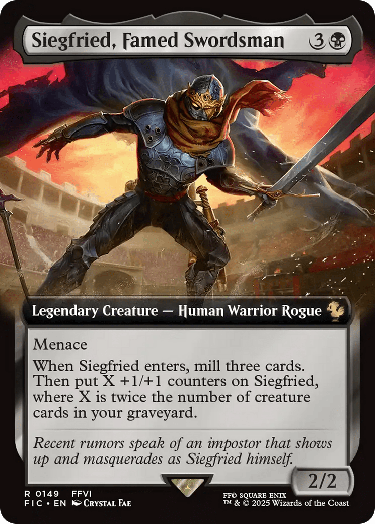 Siegfried, Famed Swordsman (Extended Art) [FINAL FANTASY Commander] MTG Single Magic: The Gathering  | Multizone: Comics And Games