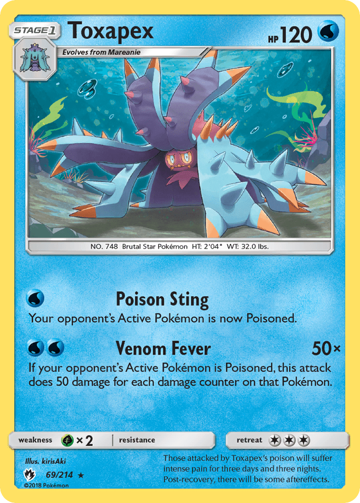 Toxapex (69/214) [Sun & Moon: Lost Thunder] Pokemon Single Pokémon  | Multizone: Comics And Games