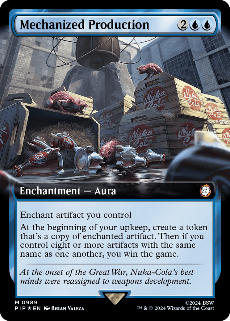 Mechanized Production (Extended Art) (Surge Foil) [Fallout] MTG Single Magic: The Gathering  | Multizone: Comics And Games