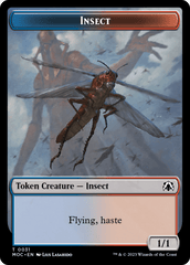 Soldier // Insect Double-Sided Token [March of the Machine Commander Tokens] MTG Single Magic: The Gathering  | Multizone: Comics And Games