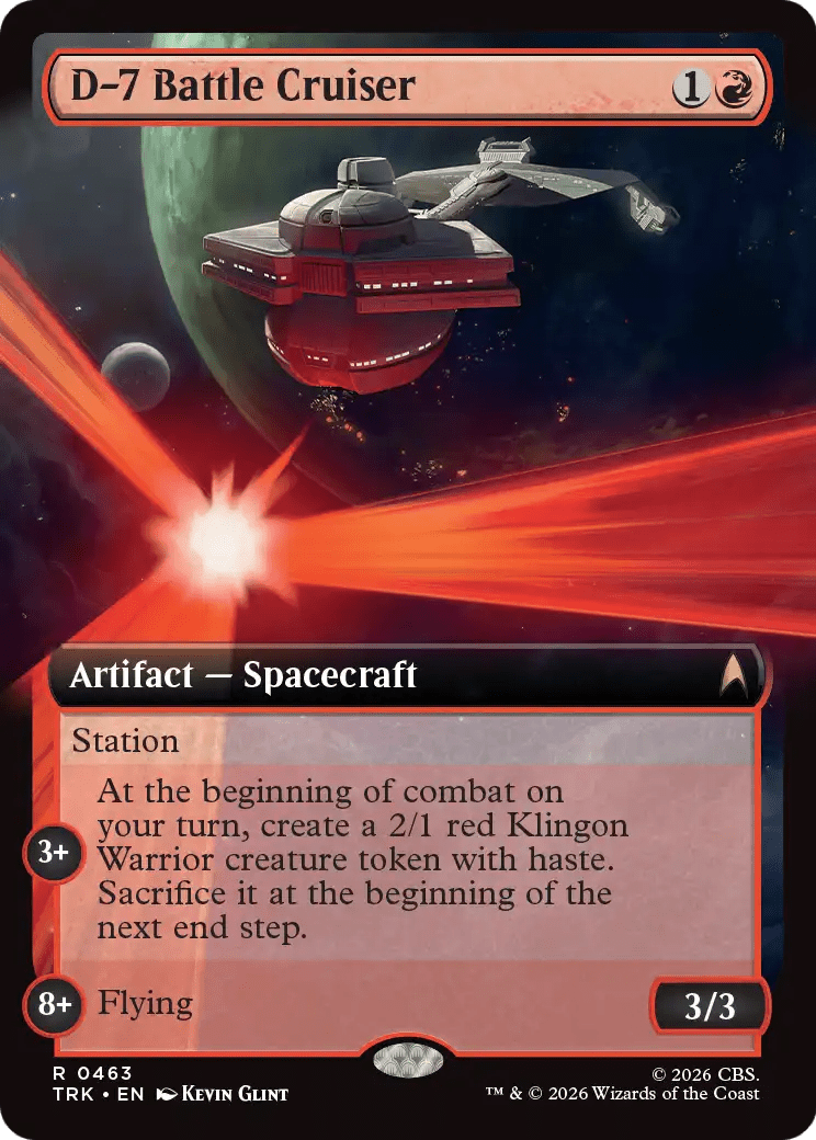 D-7 Battle Cruiser (Extended Art) [Star Trek] MTG Single Magic: The Gathering  | Multizone: Comics And Games
