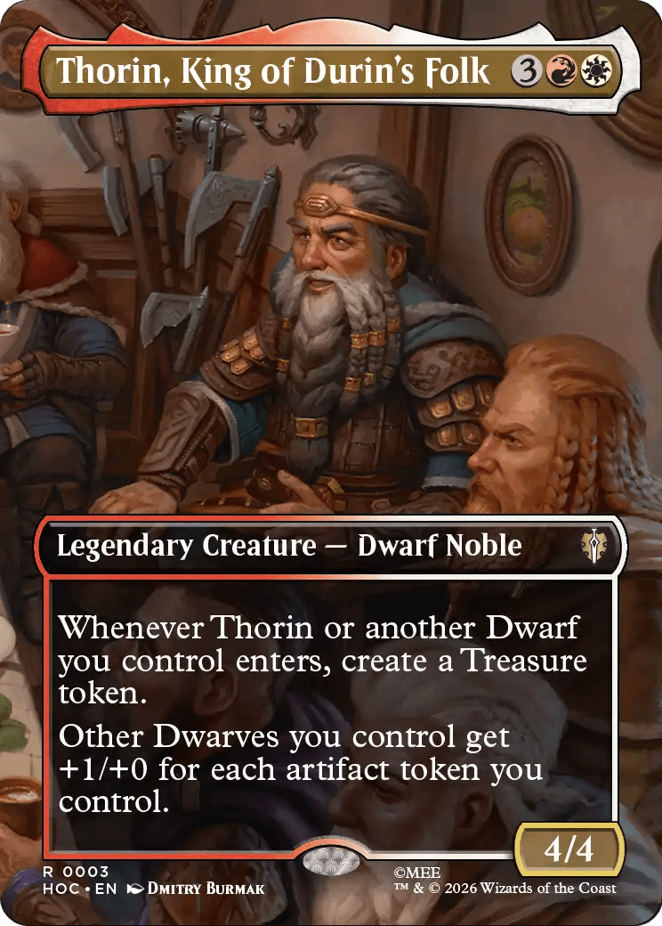 Thorin, King of Durin's Folk (Borderless) [The Hobbit: Eternal-Legal] MTG Single Magic: The Gathering  | Multizone: Comics And Games