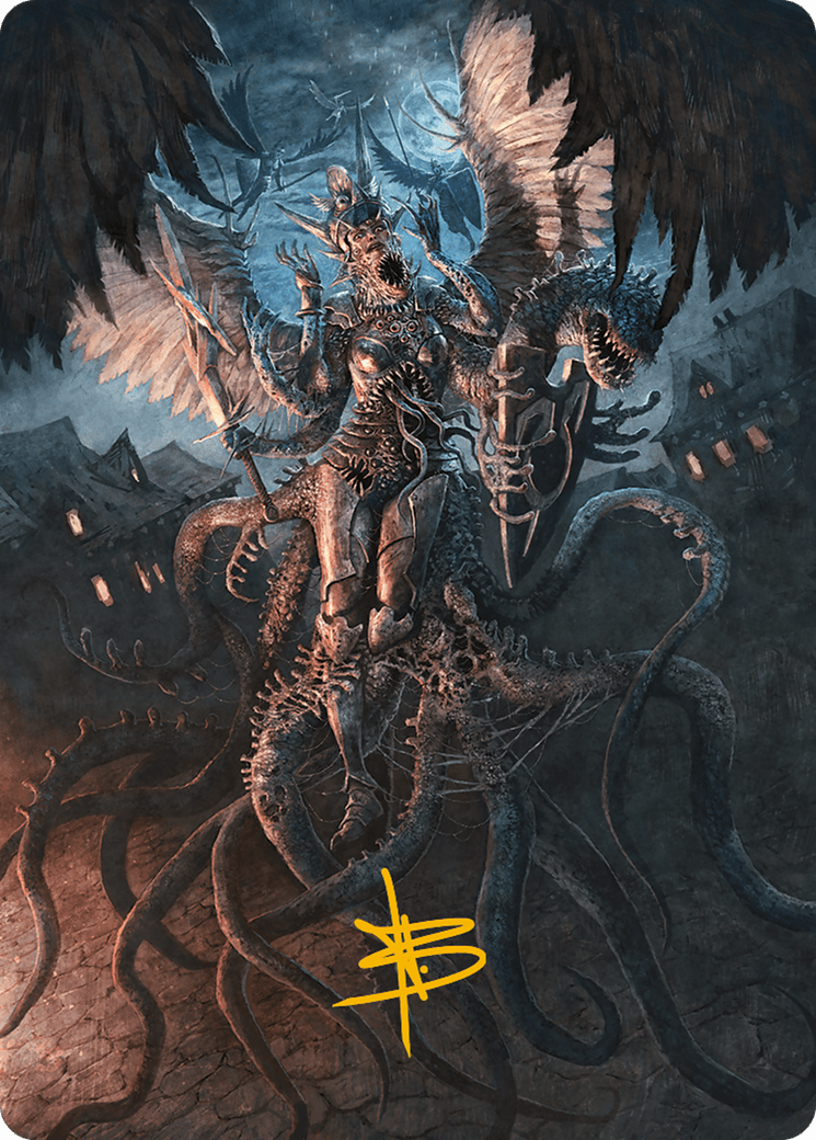 Angelic Aberration Art Card (Gold-Stamped Signature) [Modern Horizons 3 Art Series] MTG Single Magic: The Gathering  | Multizone: Comics And Games