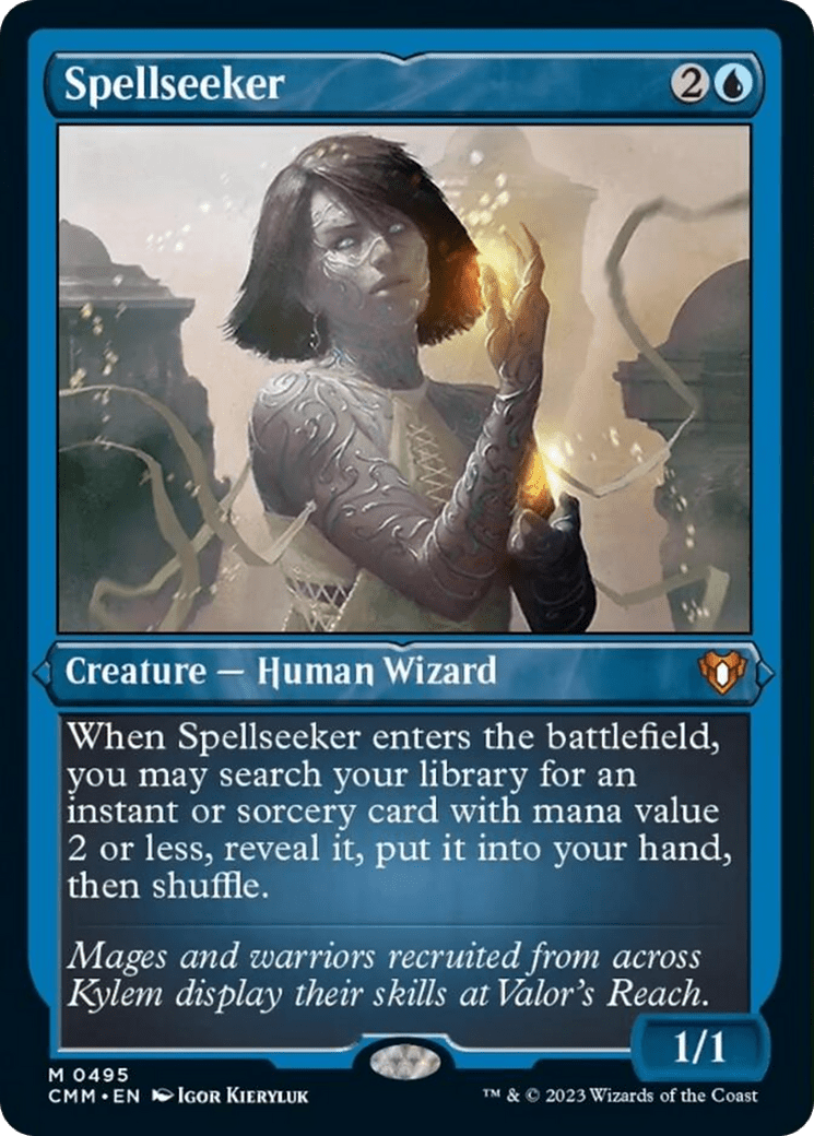 Spellseeker (Foil Etched) [Commander Masters] MTG Single Magic: The Gathering  | Multizone: Comics And Games