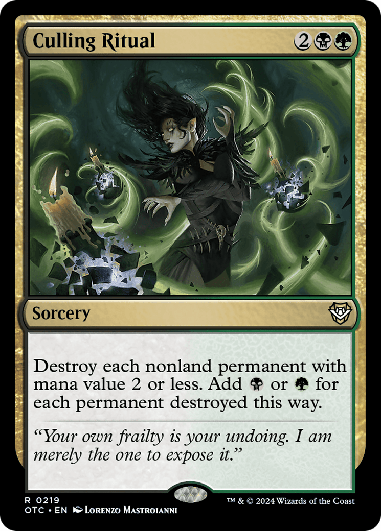 Culling Ritual [Outlaws of Thunder Junction Commander] MTG Single Magic: The Gathering  | Multizone: Comics And Games