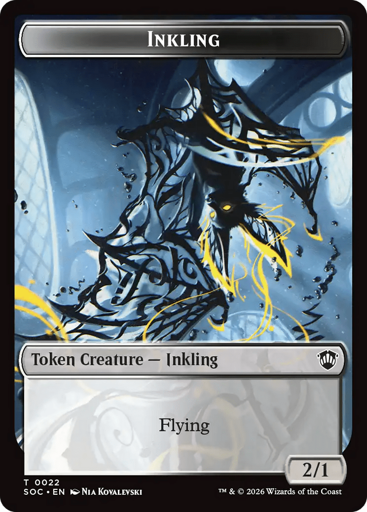 Pegasus // Inkling (0022) Double-Sided Token [Secrets of Strixhaven Commander Tokens] MTG Single Magic: The Gathering  | Multizone: Comics And Games