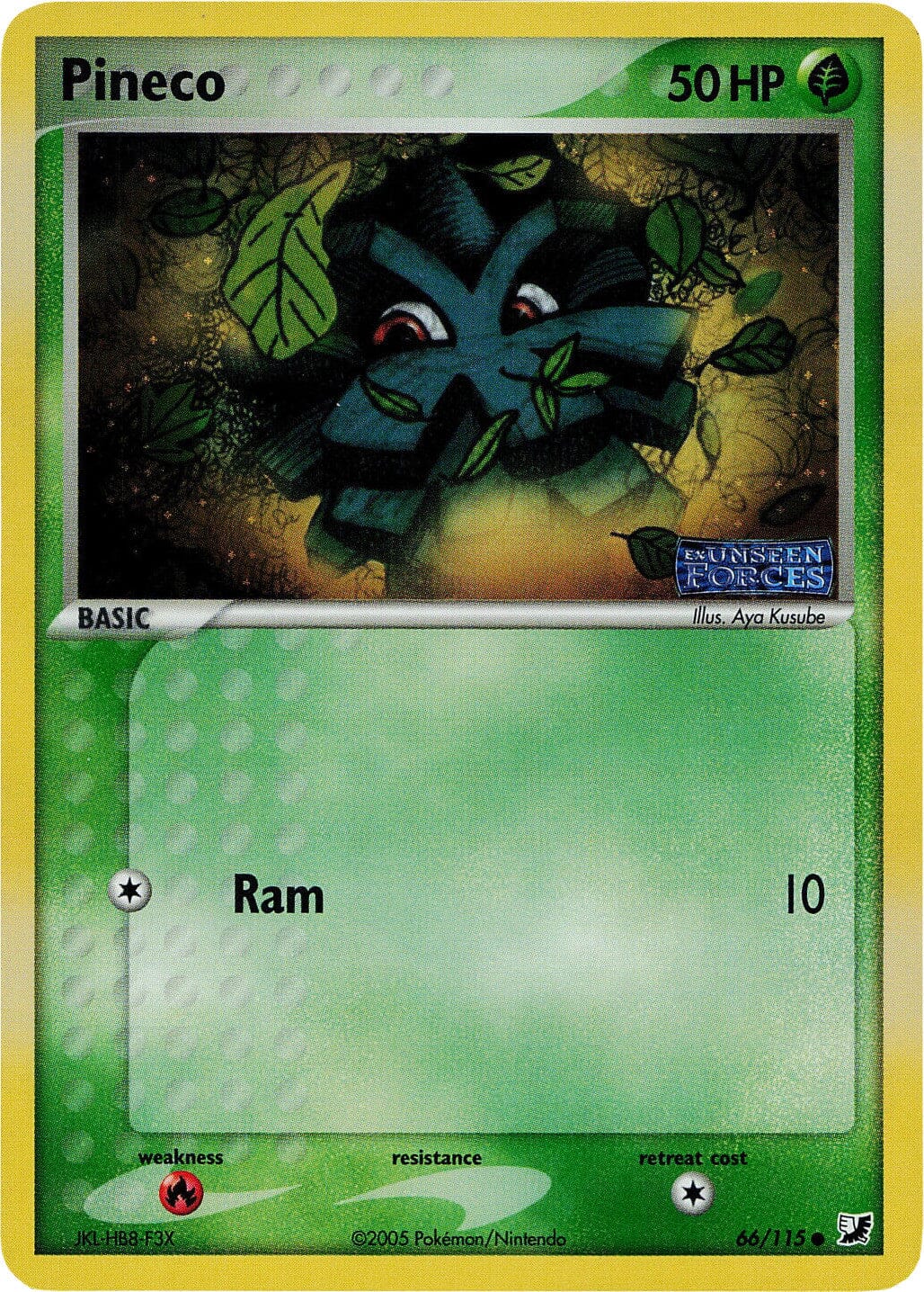 Pineco (66/115) (Stamped) [EX: Unseen Forces] Pokemon Single Pokémon  | Multizone: Comics And Games