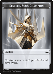 Warrior // Elspeth, Sun's Champion Emblem Double-Sided Token [March of the Machine Commander Tokens] MTG Single Magic: The Gathering  | Multizone: Comics And Games