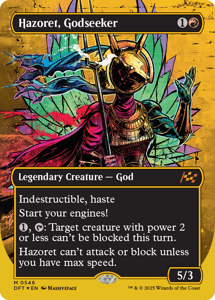 Hazoret, Godseeker (Borderless) (First-Place Foil) [Aetherdrift] MTG Single Magic: The Gathering  | Multizone: Comics And Games