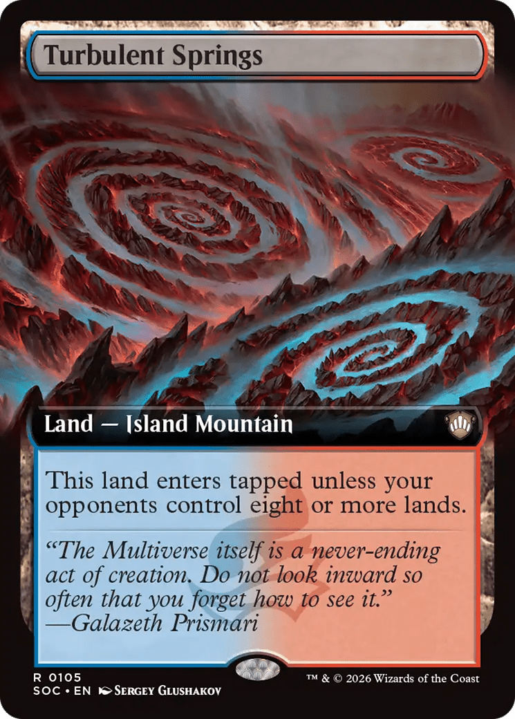 Turbulent Springs (Extended Art) [Secrets of Strixhaven Commander] MTG Single Magic: The Gathering  | Multizone: Comics And Games