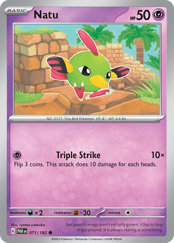 Natu (071/182) [Scarlet & Violet: Paradox Rift] Pokemon Single Pokémon  | Multizone: Comics And Games