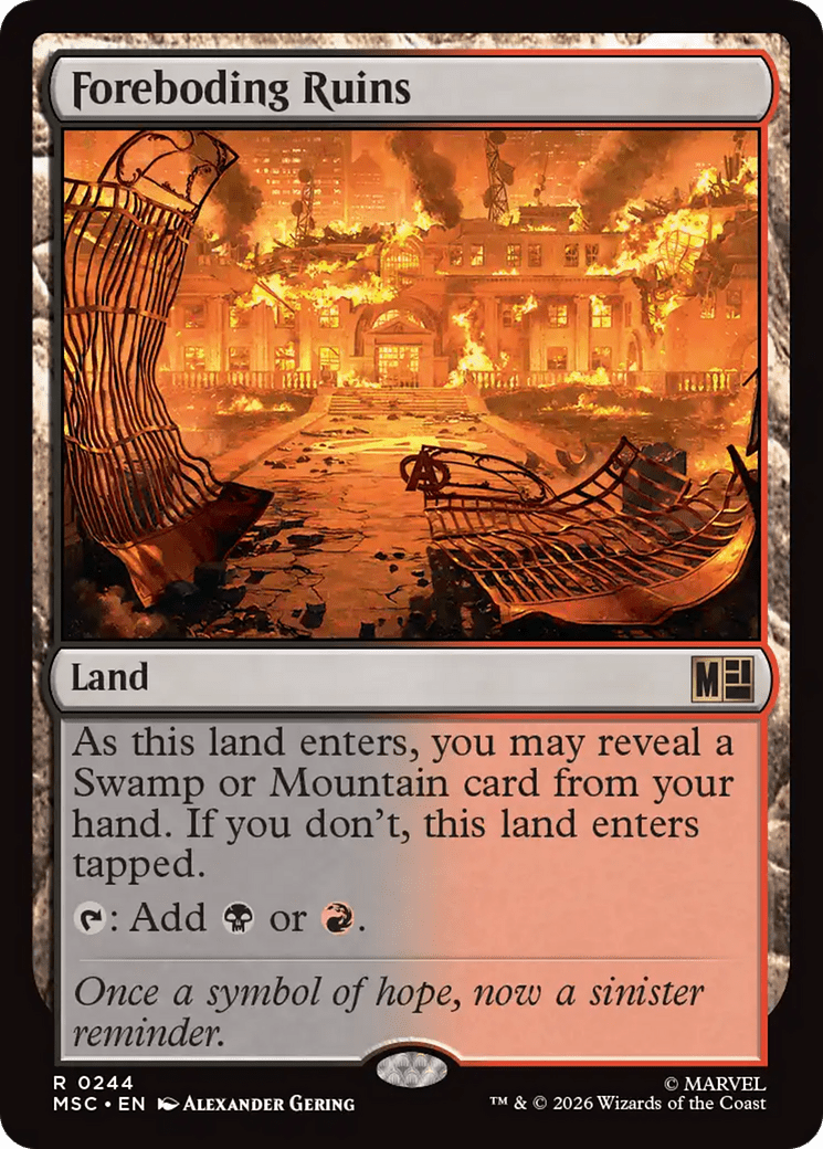 Foreboding Ruins (Surge Foil) [Marvel Super Heroes Commander] MTG Single Magic: The Gathering  | Multizone: Comics And Games