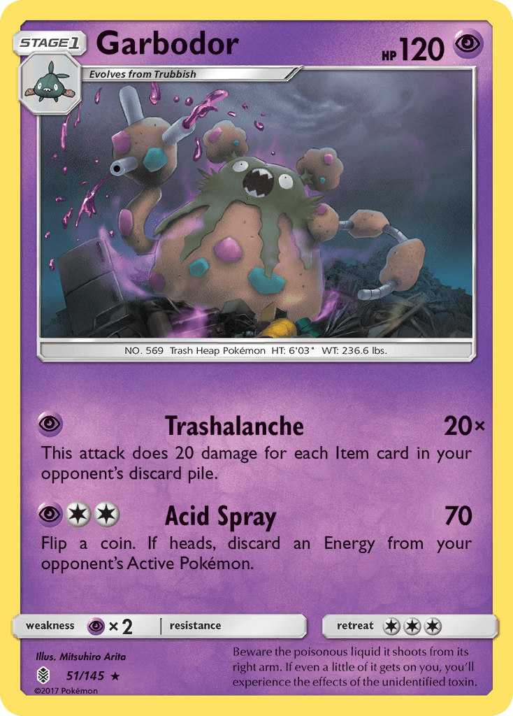 Garbodor (51/145) [Sun & Moon: Guardians Rising] Pokemon Single Pokémon  | Multizone: Comics And Games