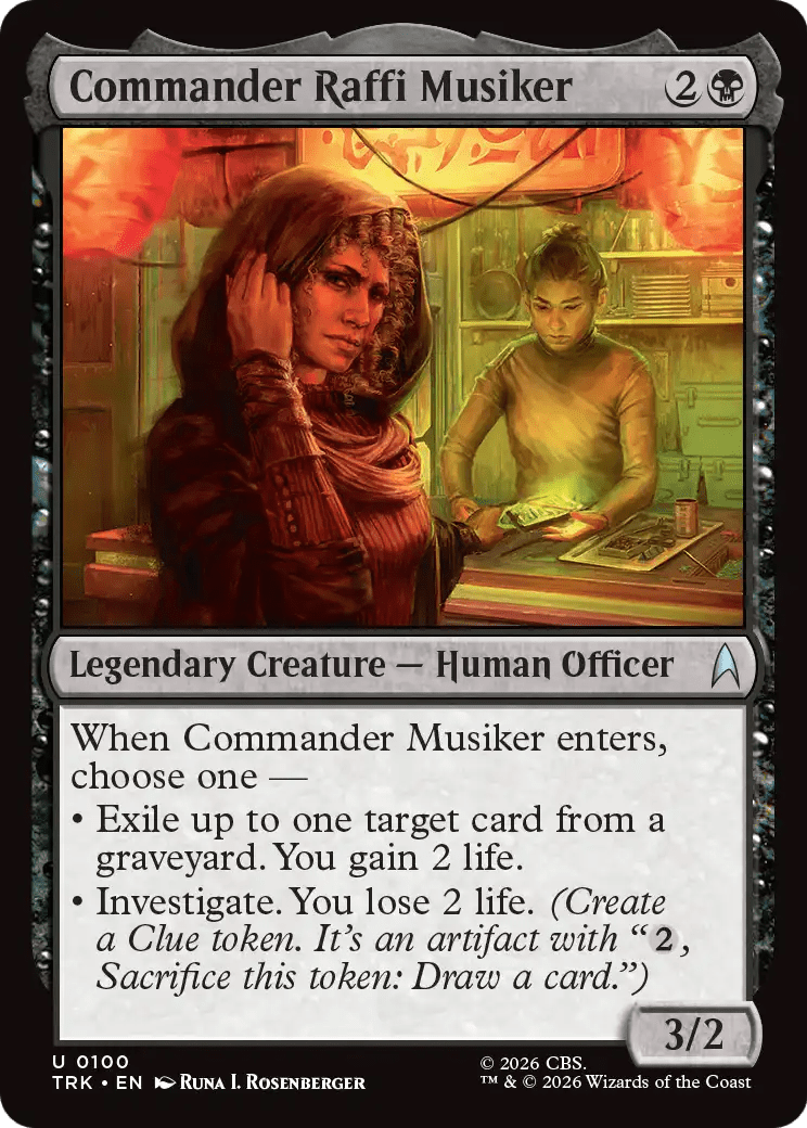 Commander Raffi Musiker [Star Trek] MTG Single Magic: The Gathering  | Multizone: Comics And Games