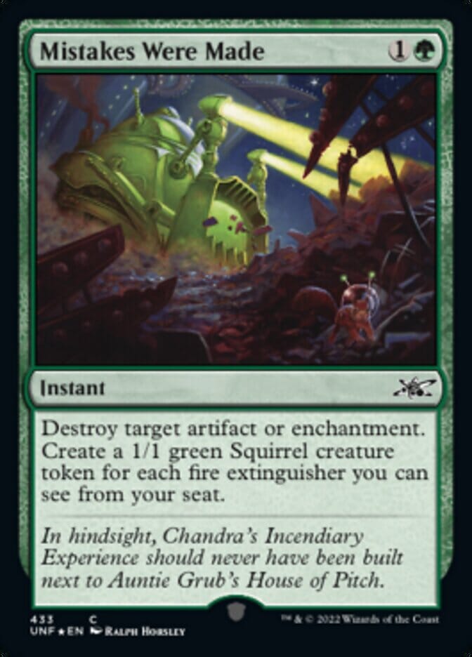 Mistakes Were Made (Galaxy Foil) [Unfinity] MTG Single Magic: The Gathering  | Multizone: Comics And Games