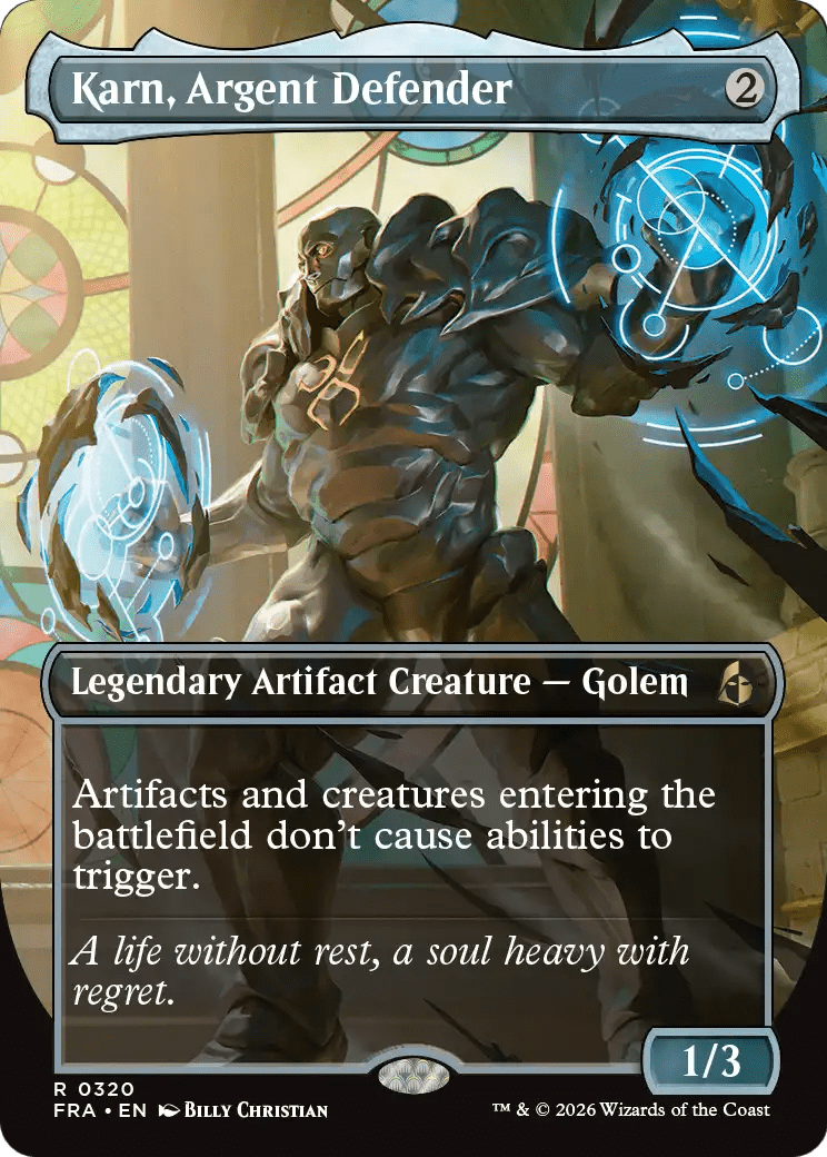 Karn, Argent Defender (Borderless) [Reality Fracture] MTG Single Magic: The Gathering  | Multizone: Comics And Games