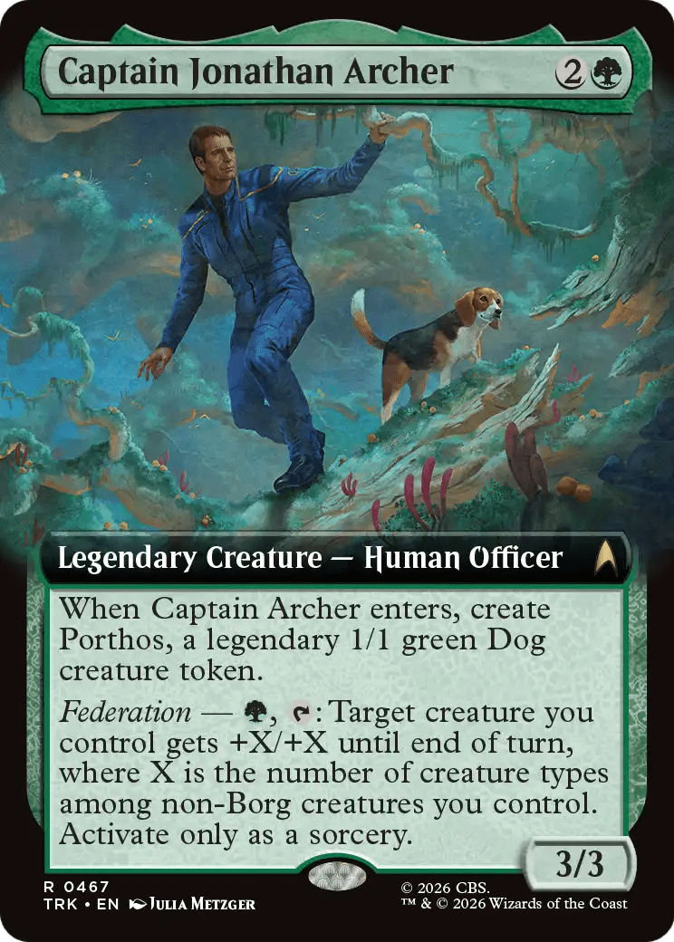 Captain Jonathan Archer (Extended Art) [Star Trek] MTG Single Magic: The Gathering  | Multizone: Comics And Games