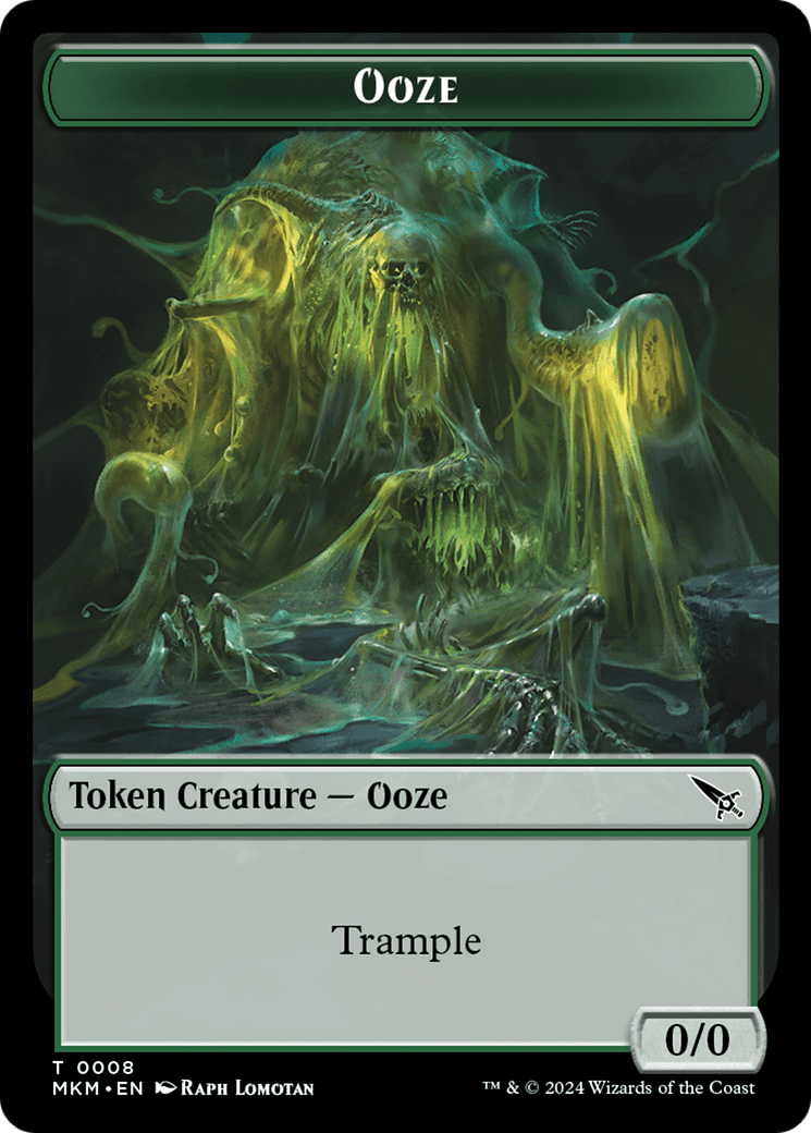 Ooze // A Mysterious Creature Double-Sided Token [Murders at Karlov Manor Tokens] MTG Single Magic: The Gathering  | Multizone: Comics And Games
