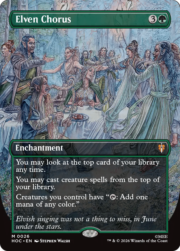 Elven Chorus (Borderless) [The Hobbit: Eternal-Legal] MTG Single Magic: The Gathering  | Multizone: Comics And Games