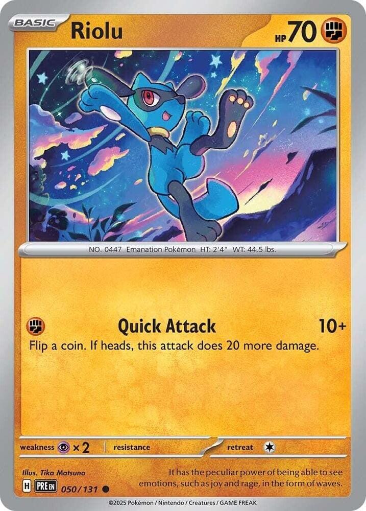 Riolu (050/131) [Scarlet & Violet: Prismatic Evolutions] Pokemon Single Pokémon  | Multizone: Comics And Games