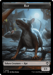 Rat // Blood Double-Sided Token [Outlaws of Thunder Junction Commander Tokens] MTG Single Magic: The Gathering  | Multizone: Comics And Games